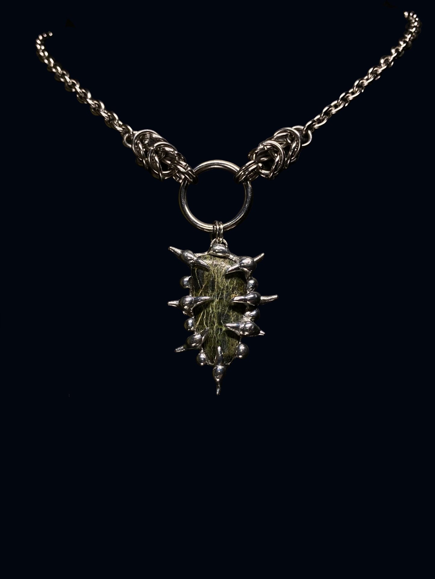 Handmade Serpentine Pendant – Necklace or Earring