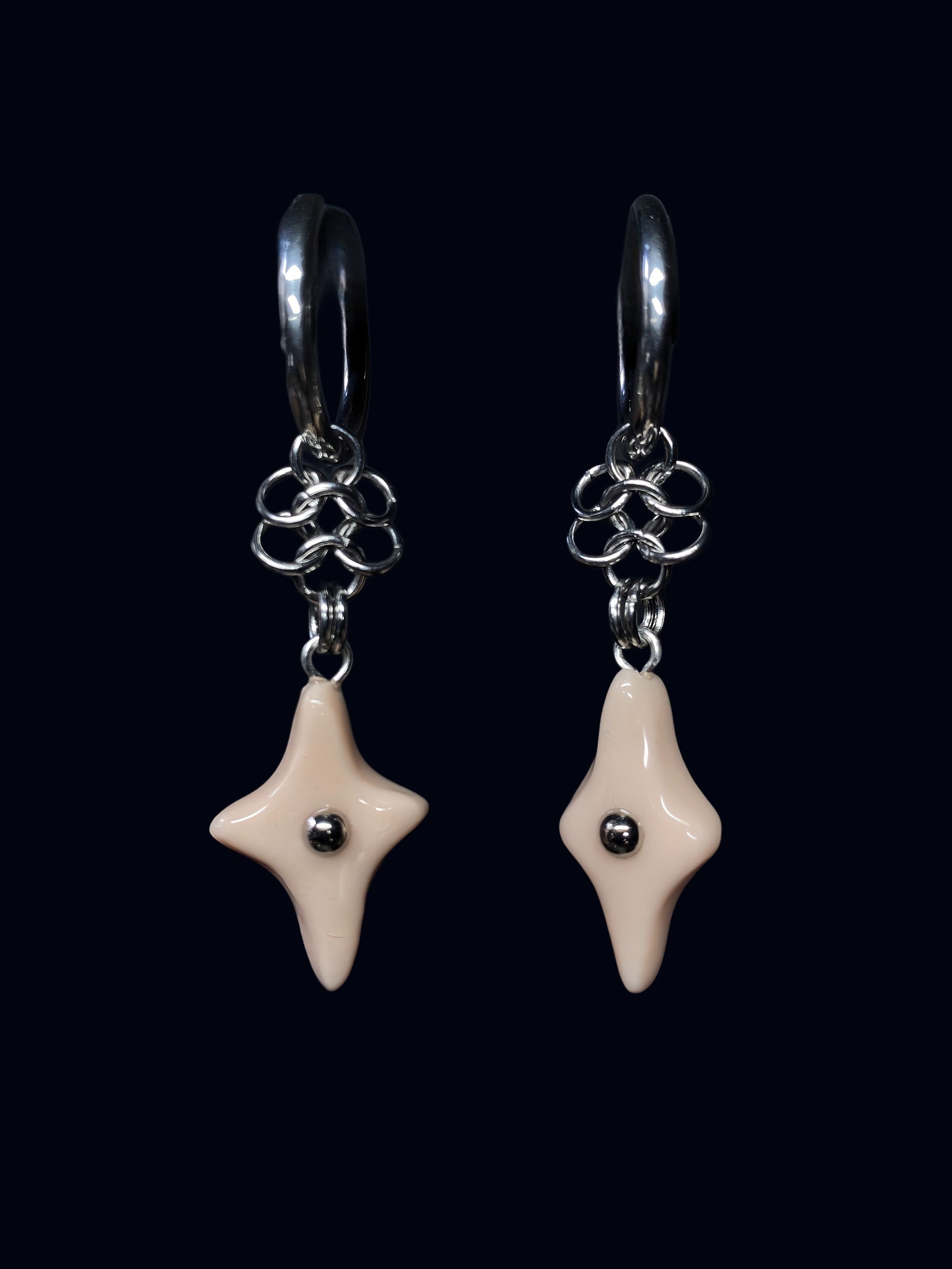 Handmade Star Bone Earrings I