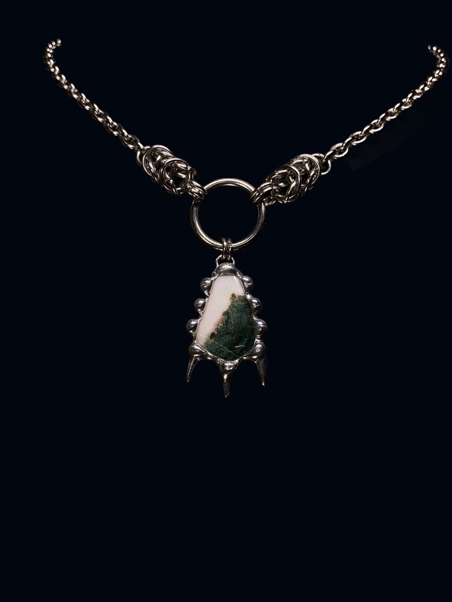 Handmade Tree Agate Pendant – Necklace or Earring