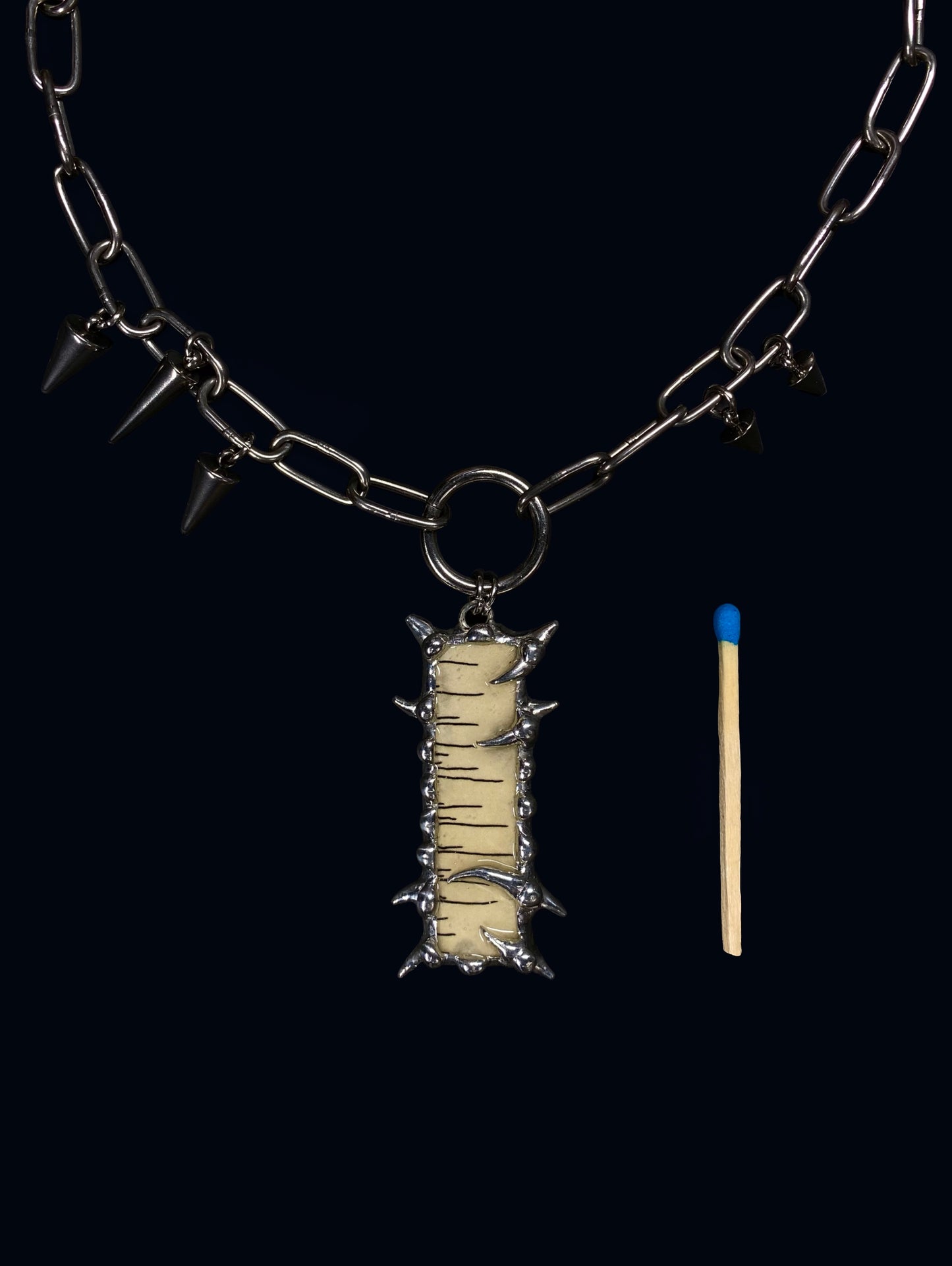 Handmade Spiky Lines Choker
