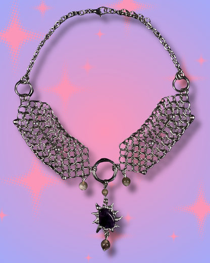 ethereal grunge amethyst necklace