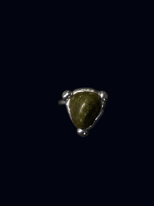Handmade Epidote Ring (Size 55)