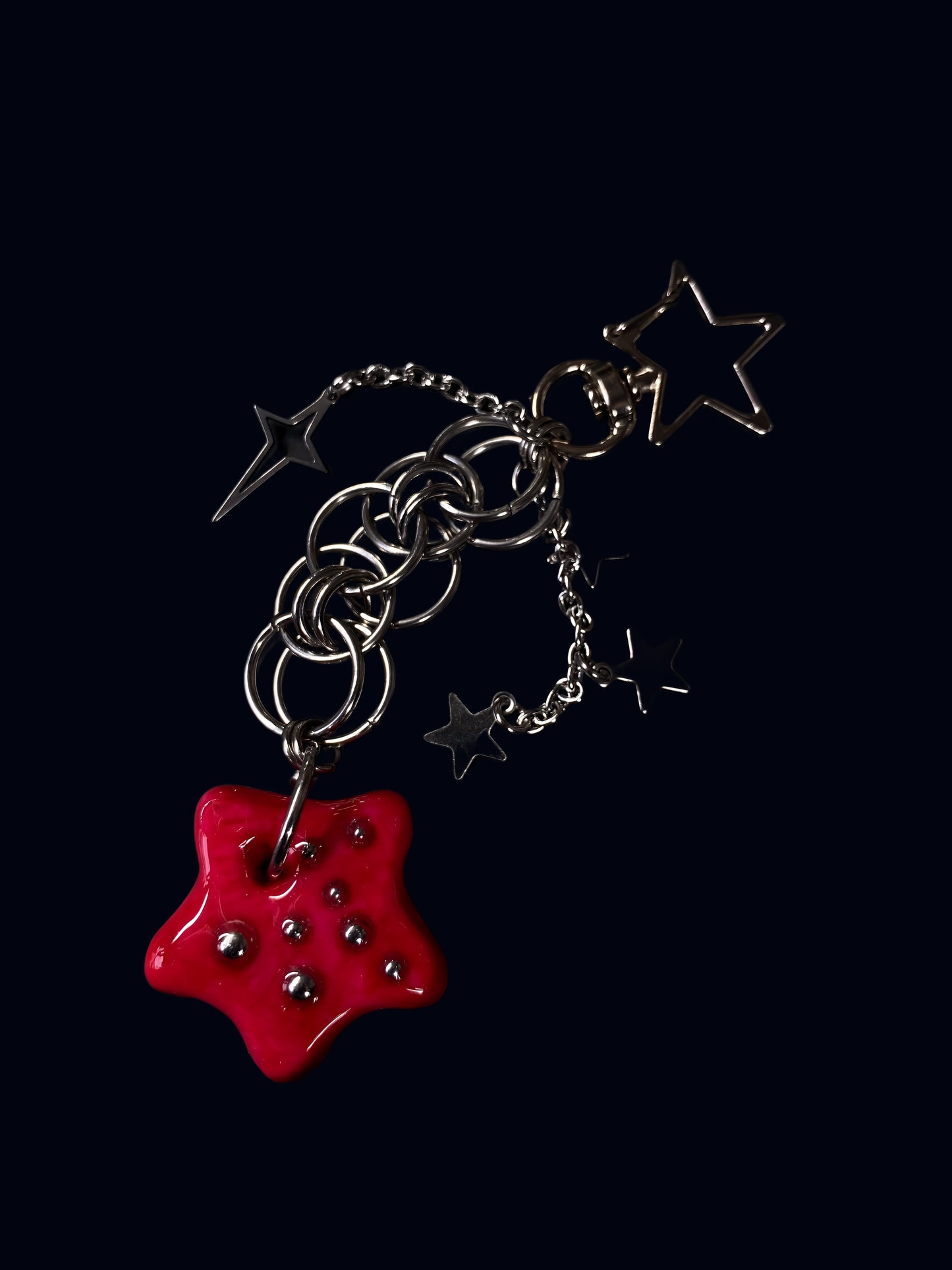 Handmade Red Star Keychain XVII