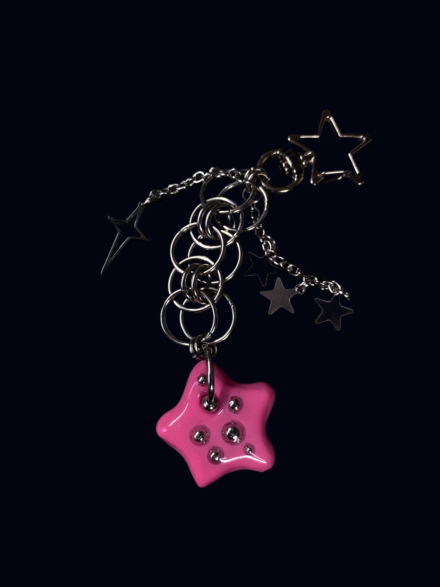 Handmade Pink Star Keychain XX