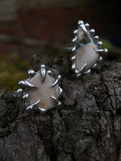 Handmade Opal Ring – Fairycore Grunge Statement Jewelry (Size 52)
