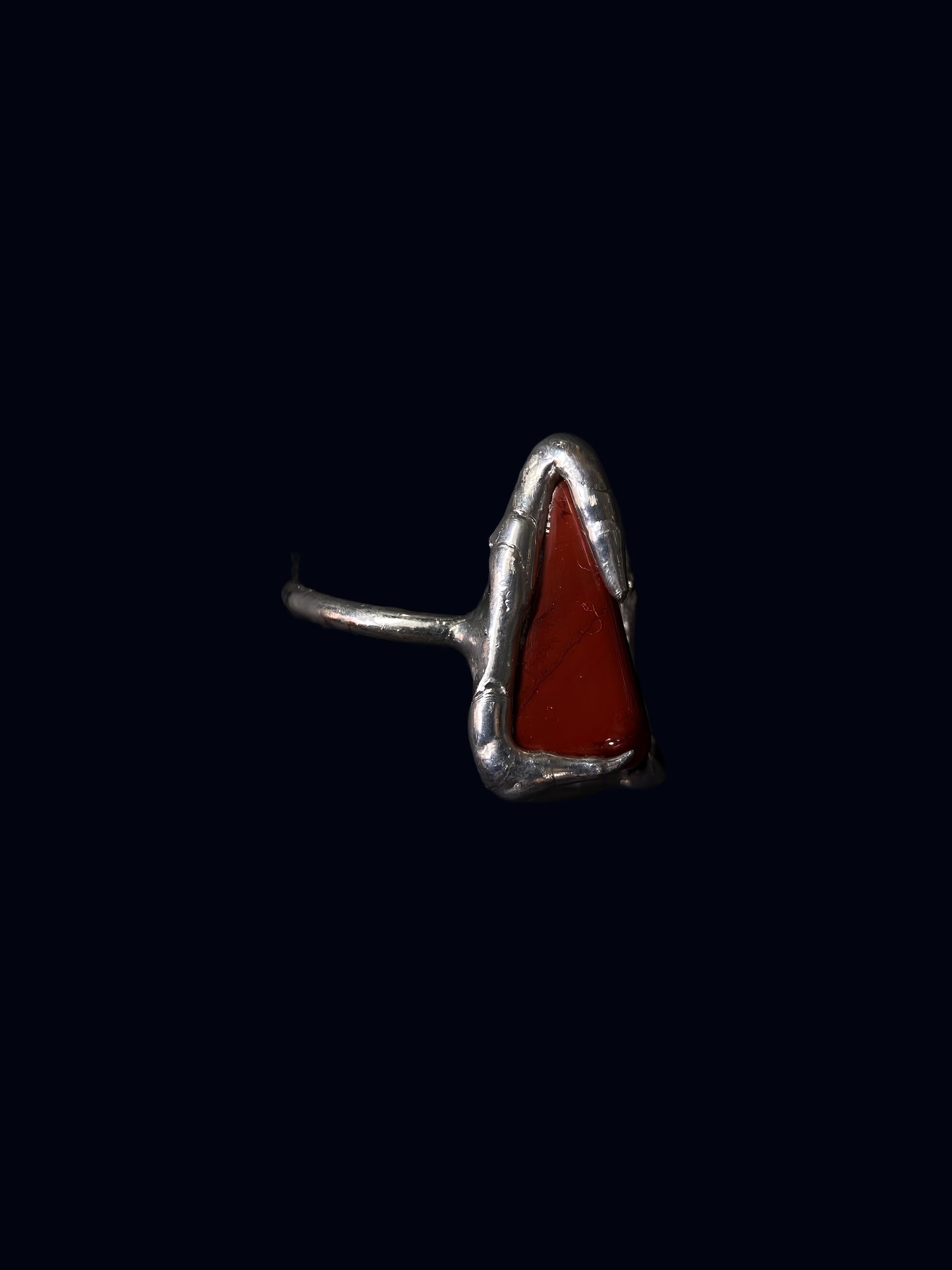 Handmade Red Jasper Ring (Size 53)