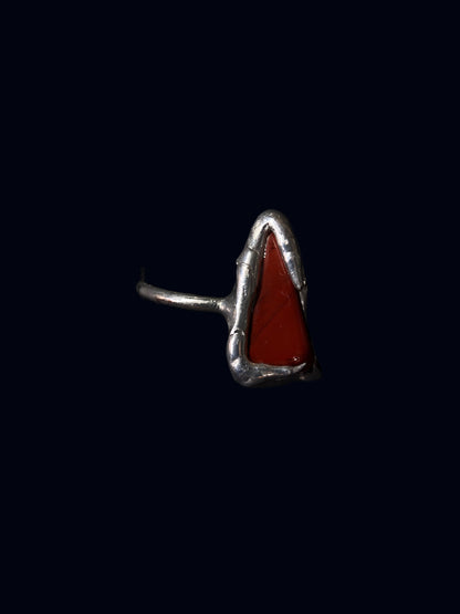 Handmade Red Jasper Ring (Size 53)