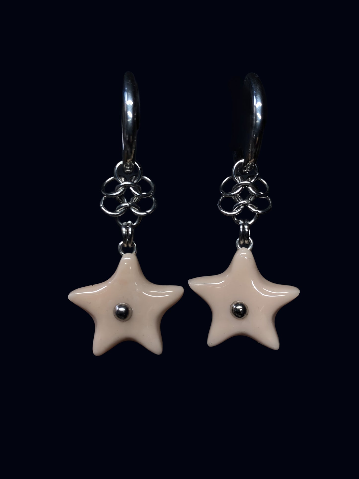 Handmade Star Bone Earrings II