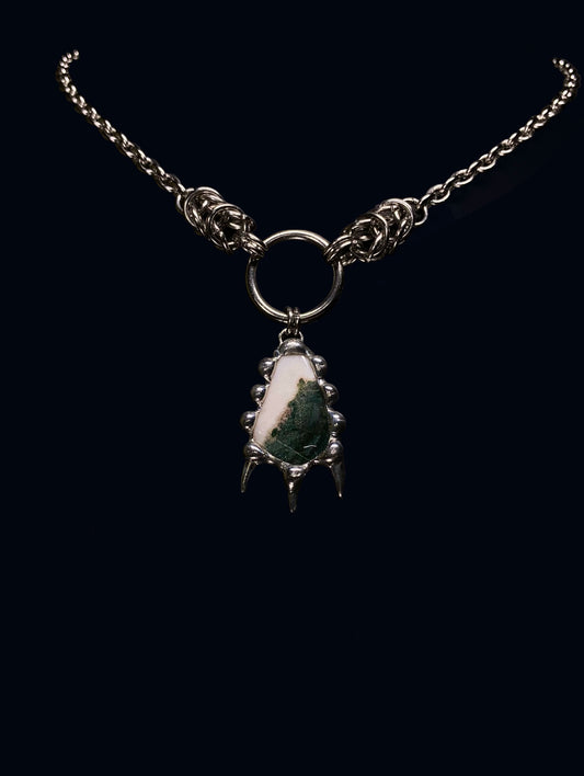 Handmade Tree Agate Pendant – Necklace or Earring
