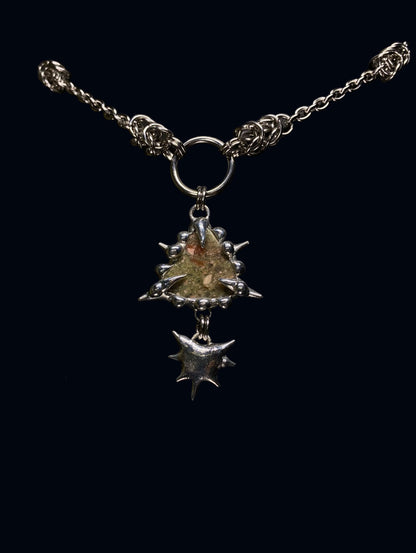 Handmade Unakite Pendant – Necklace or Earring