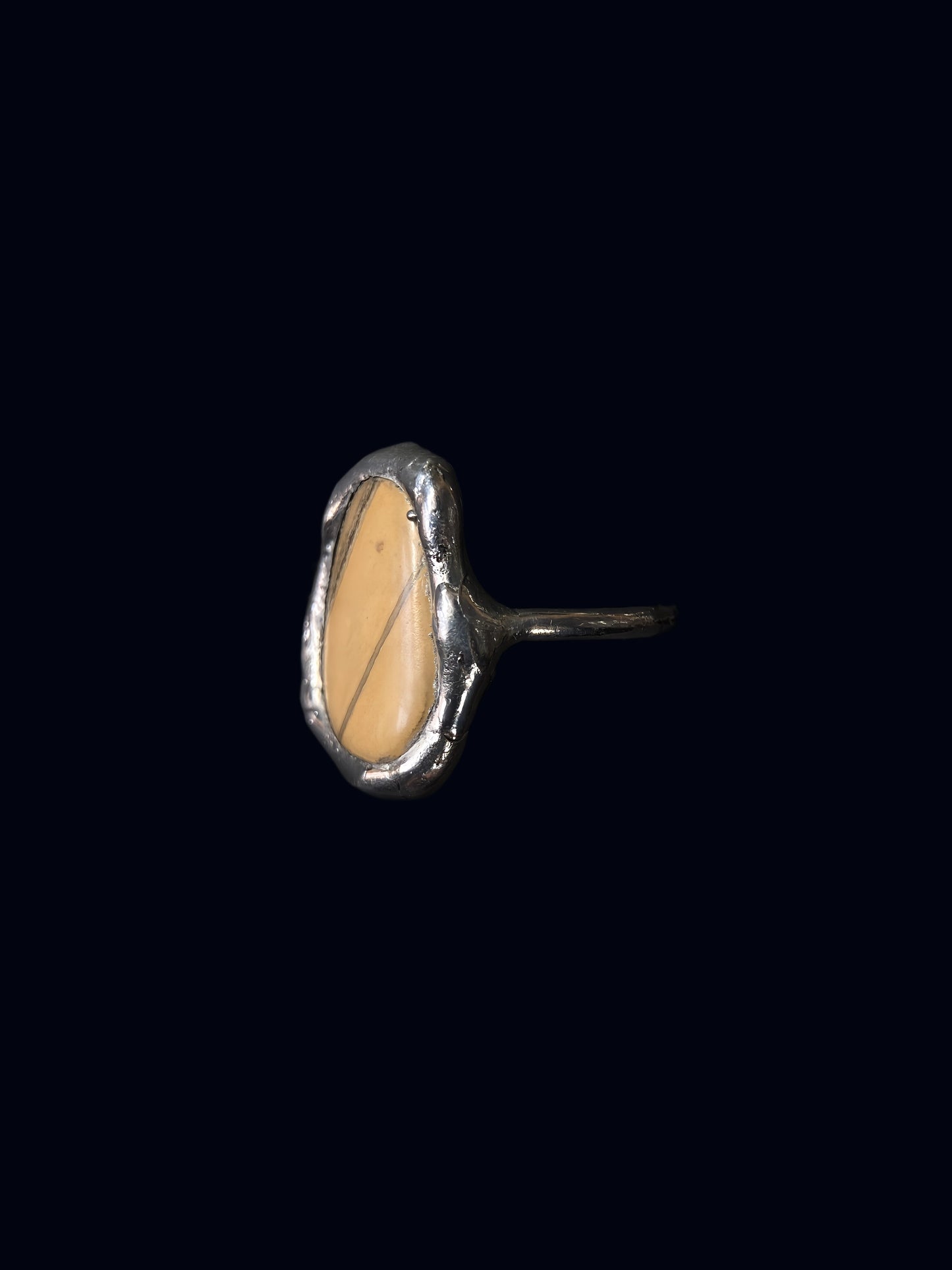 Handmade Yellow Jasper Ring (Size 53)