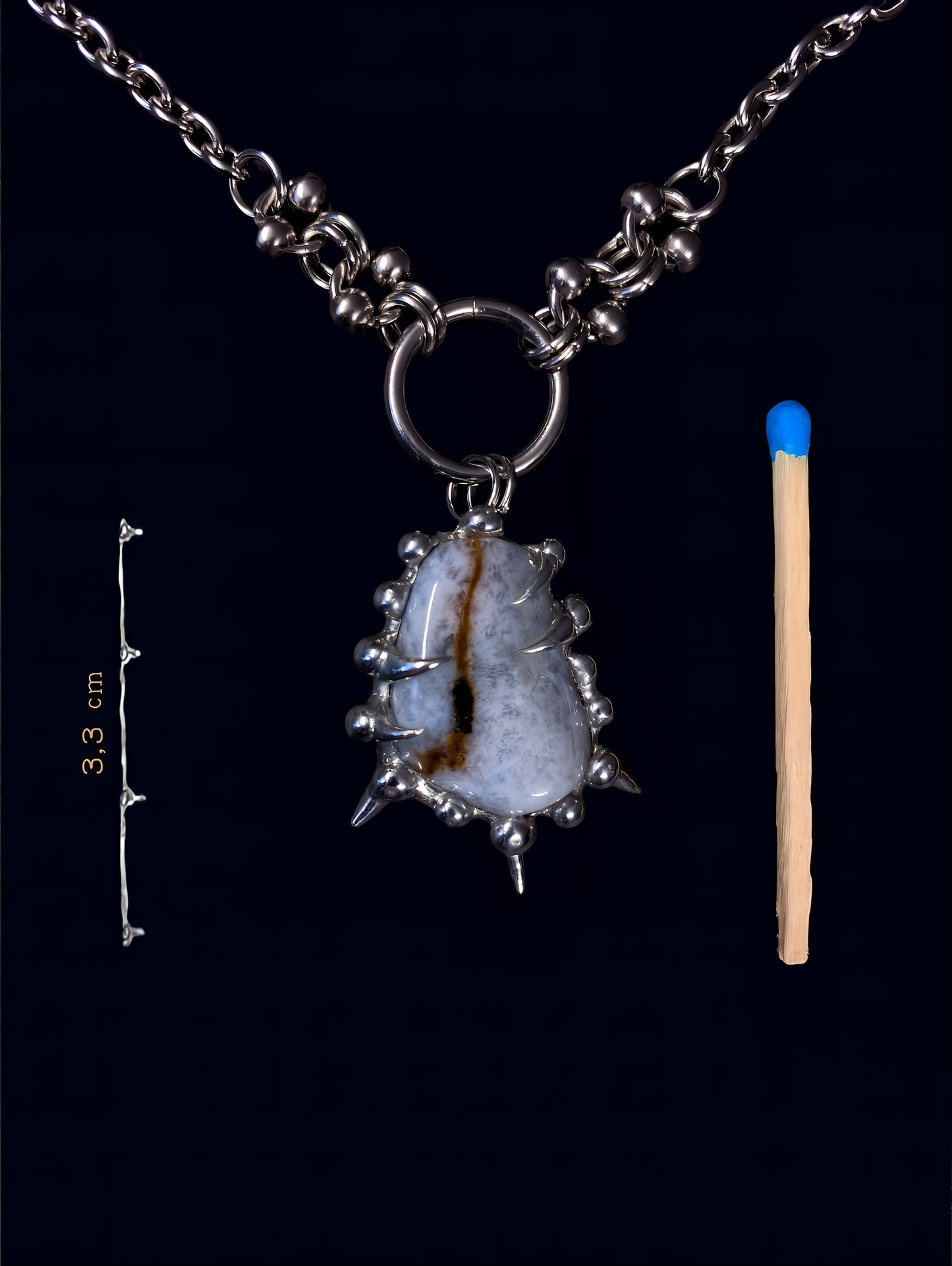 Handmade Agate Pendant Necklace
