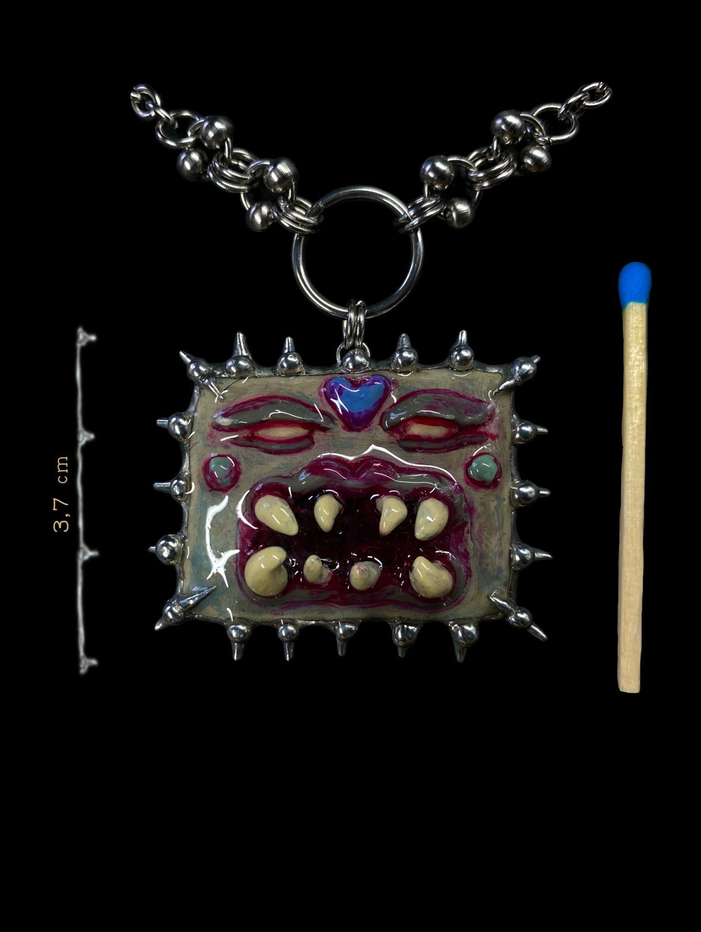 Handmade Fangore Monster Pendant Necklace