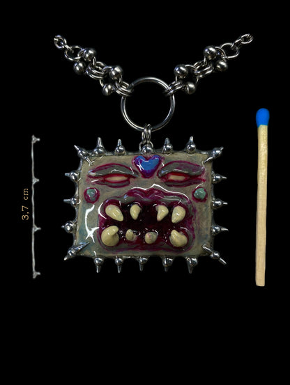 Handmade Fangore Monster Pendant Necklace