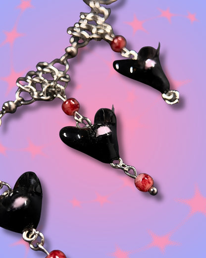 black heart swarm necklace