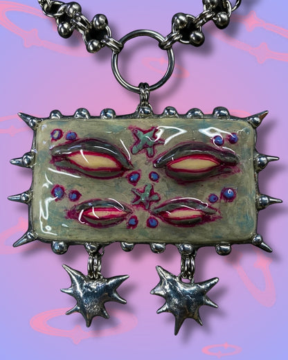 Handmade Viscerelle Monster Pendant Necklace