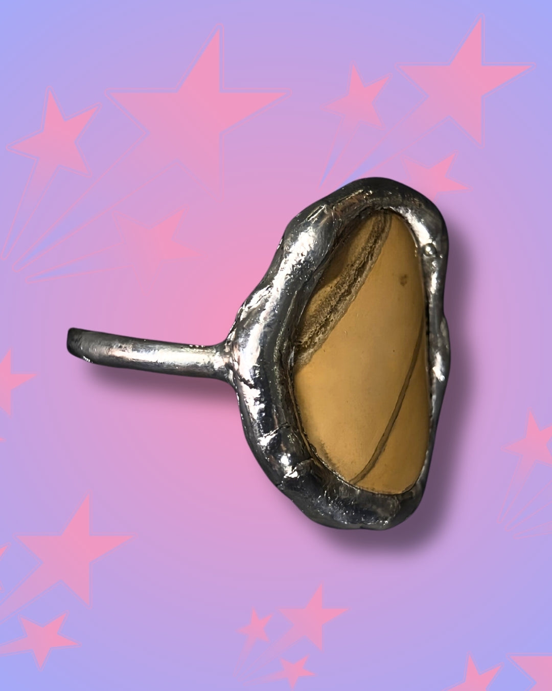 Handmade Yellow Jasper Ring (Size 53)
