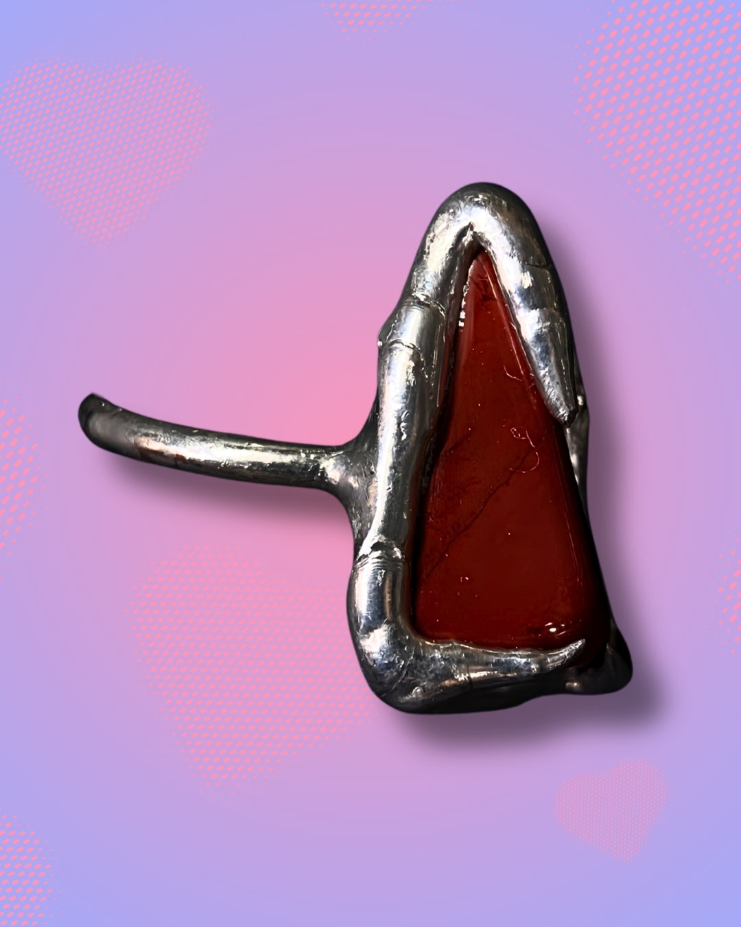 Handmade Red Jasper Ring (Size 53)