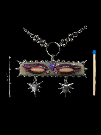 Handmade Sightmare Monster Pendant Necklace