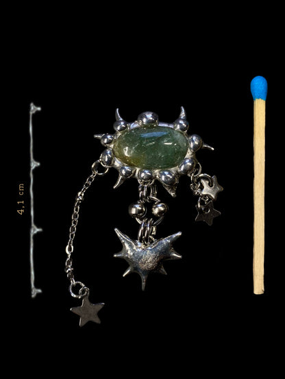 Handmade Spiky Aventurine Pendant – Necklace or Earring