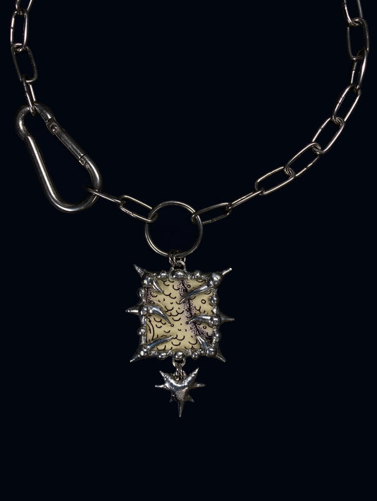 Handmade Spiky Fish Scales Choker