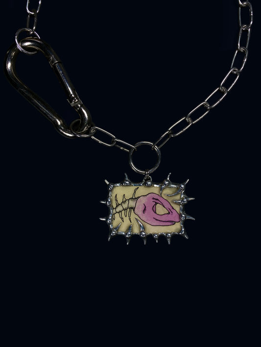 Handmade Spiky Fish Skull Choker