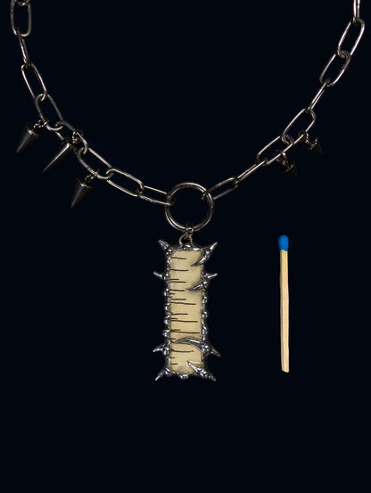 Handmade Spiky Lines Choker