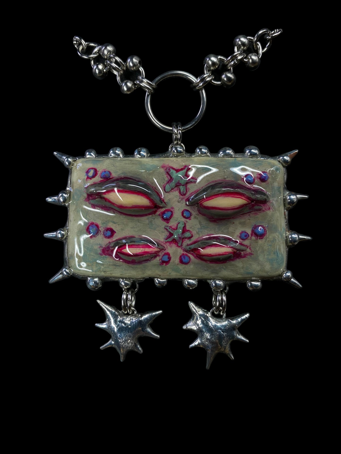 Handmade Viscerelle Monster Pendant Necklace